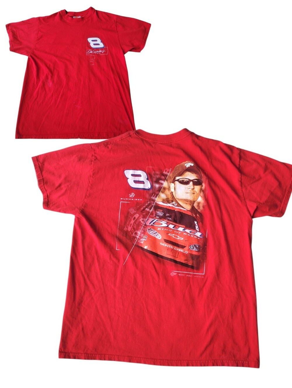 Dale Earnhardt Jr #8 NASCAR Budweiser Y2K T-Shirt Size XL